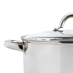 Cazuelas, Sartenes Y Hervidores>Cacerola Inoxidable C/Tapa Vidrio 26Cm