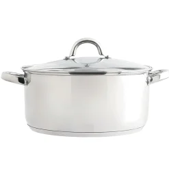 Cazuelas, Sartenes Y Hervidores>Cacerola Inoxidable C/Tapa Vidrio 22Cm