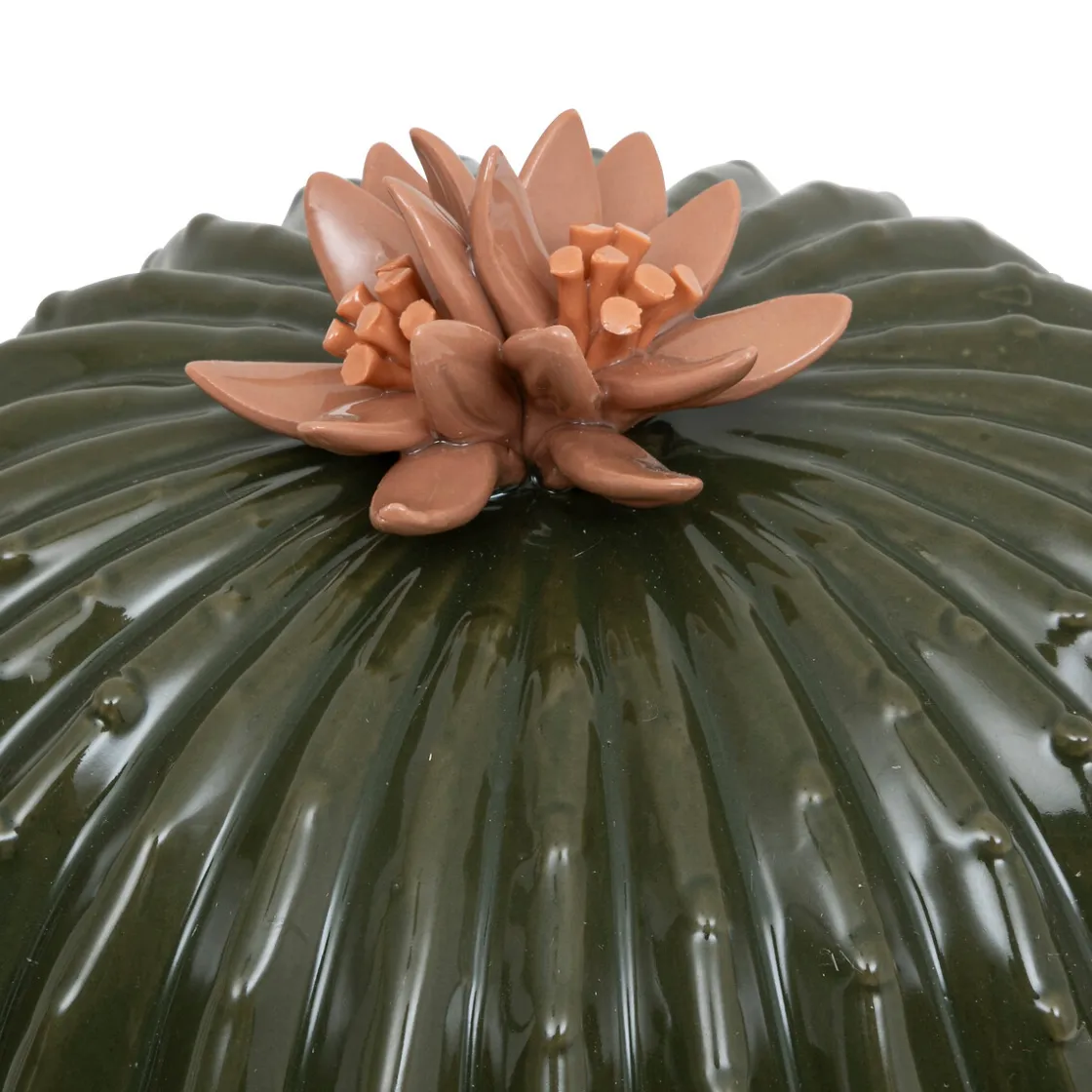 atmosphera Accesorios>Cactus decorativo redondo de cerámica PAN verde