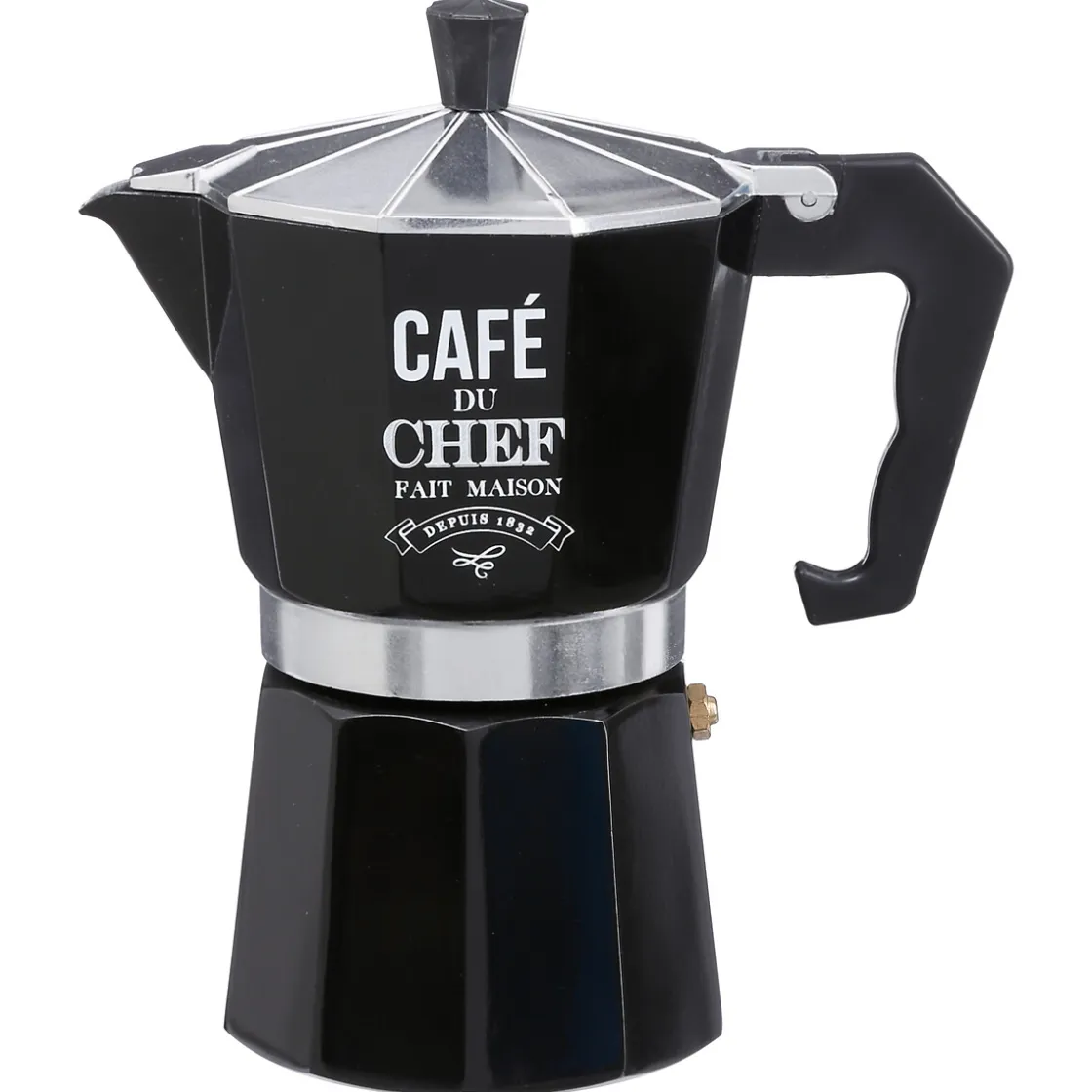 Teteras Y Hervidores>Cafetera Italiana Negra C/Diseño 350Ml