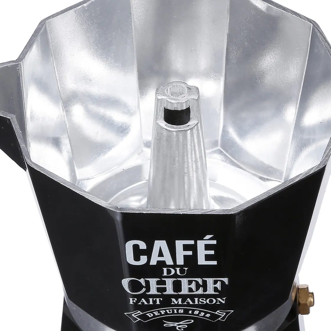 Teteras Y Hervidores>Cafetera Italiana Negra C/Diseño 350Ml