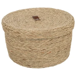 atmosphera Cestas Y Baúles|Estilo Industrial>Caja ARIANNA beige de rafia 28cm