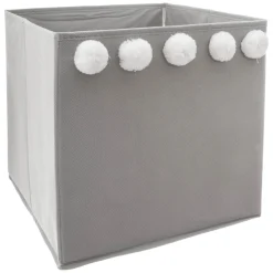 atmosphera4kids Almacenamiento>Caja Cubo Almacenaje Gris 29x29Cm