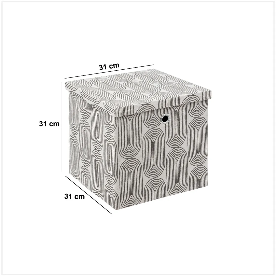 5five Cajas De Almacenamiento Y Organizadores>Caja de almacenaje con estampado 31x31cm