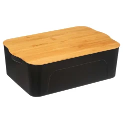 5five Accesorios De Almacenamiento>Caja De Almacenaje C/Tapa De Bambú 13.5L