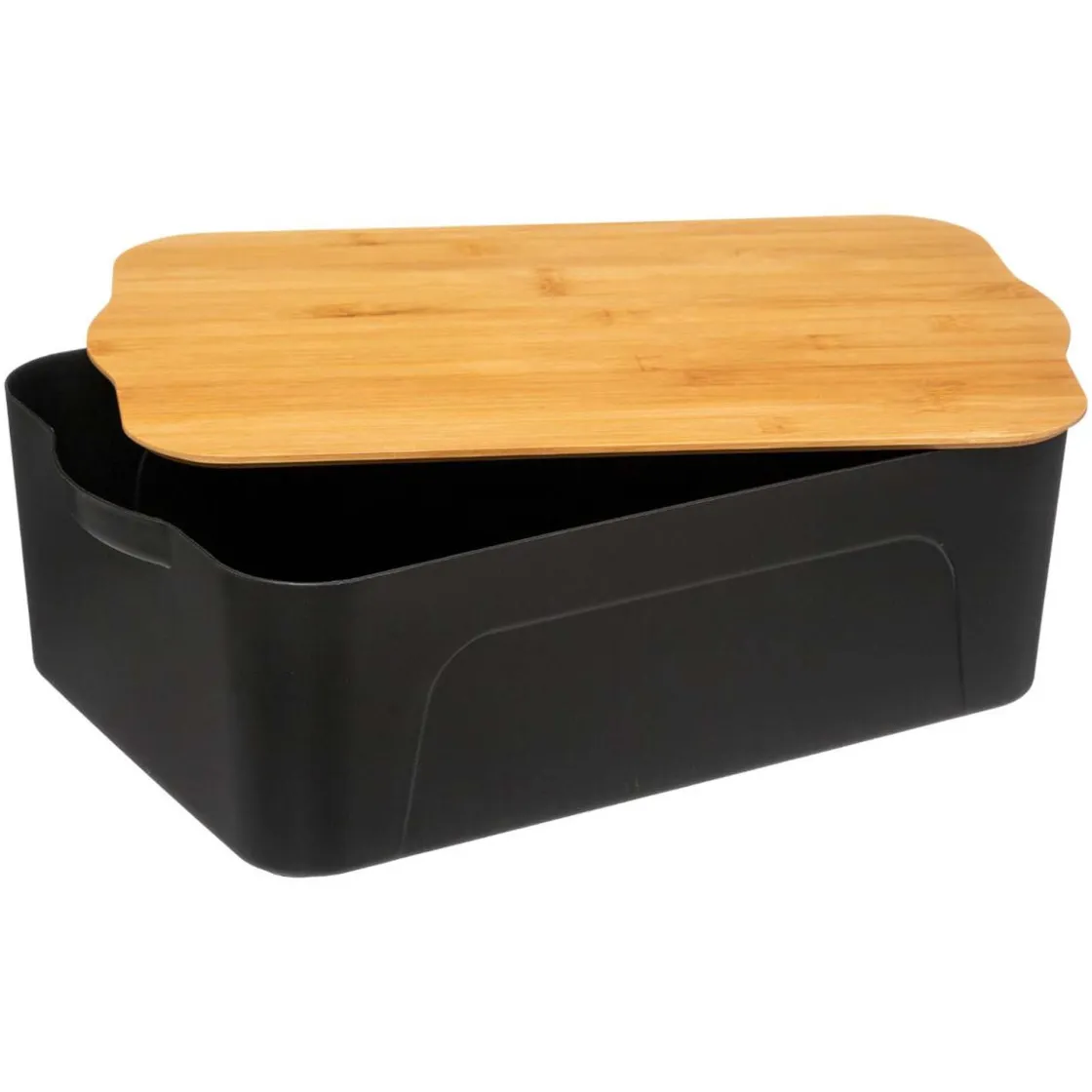 5five Accesorios De Almacenamiento>Caja De Almacenaje C/Tapa De Bambú 13.5L