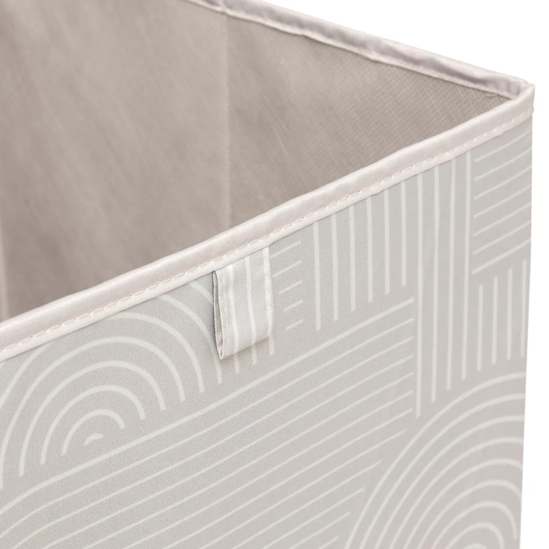 5five Cajas De Almacenamiento Y Organizadores>Caja de almacenaje estampado ARCHER beige 31x31cm