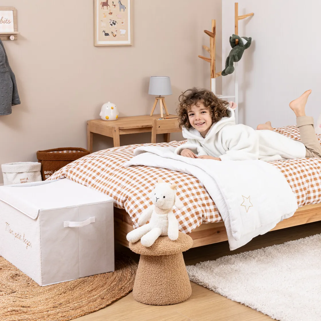 atmosphera4kids Almacenamiento>Caja De Almacenaje Ferme Bouclet Blanca