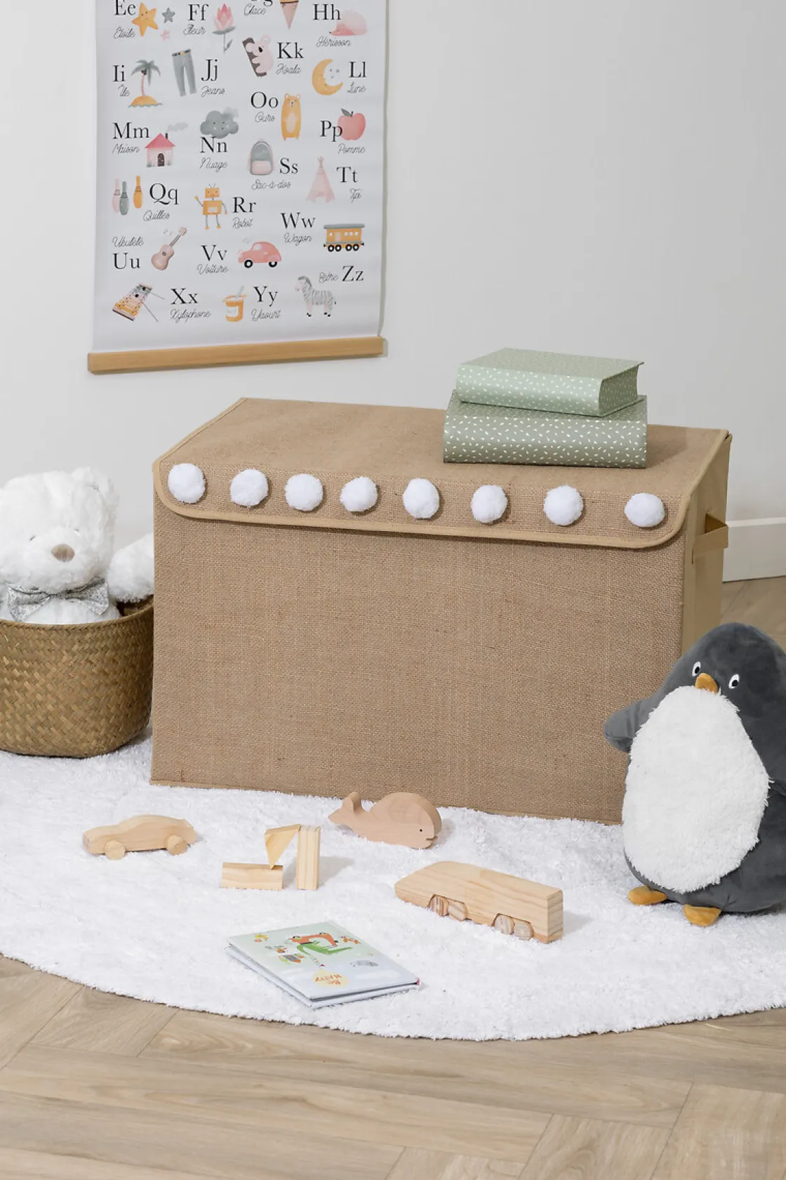atmosphera4kids Almacenamiento>Caja de almacenaje OASIS con pompones