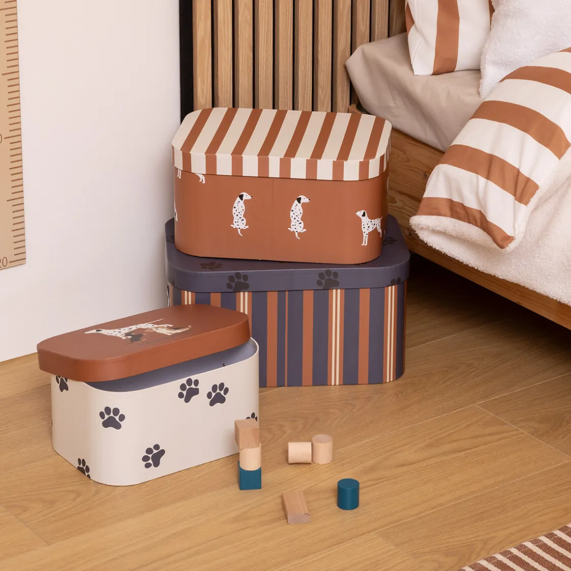 atmosphera4kids Almacenamiento>Caja de almacenaje rayas de cartón