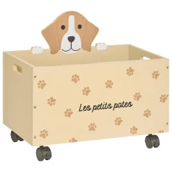 atmosphera4kids Almacenamiento>Caja de almacenaje SCOTT beige con ruedas