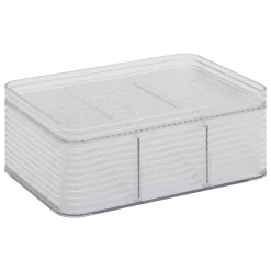 5five Accesorios De Lavabo>Caja de almacenje con 3 separaciones gris