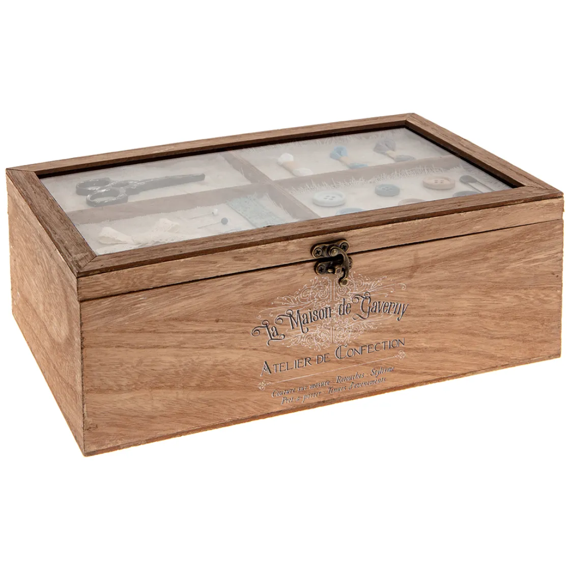 atmosphera Accesorios|Estilo Rústico>Caja de costura ATELIER de madera