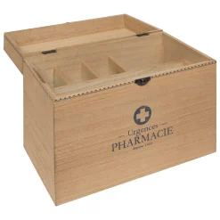 atmosphera Accesorios|Estilo Rústico>Caja De Farmacia Lit Beige De Madera