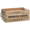 atmosphera Accesorios|Estilo Rústico>Caja De Madera Beige 35.2x25.1x15Cm