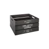 atmosphera Cestas Y Baúles|Estilo Industrial>Caja De Madera Factory Negra 25x15x12Cm