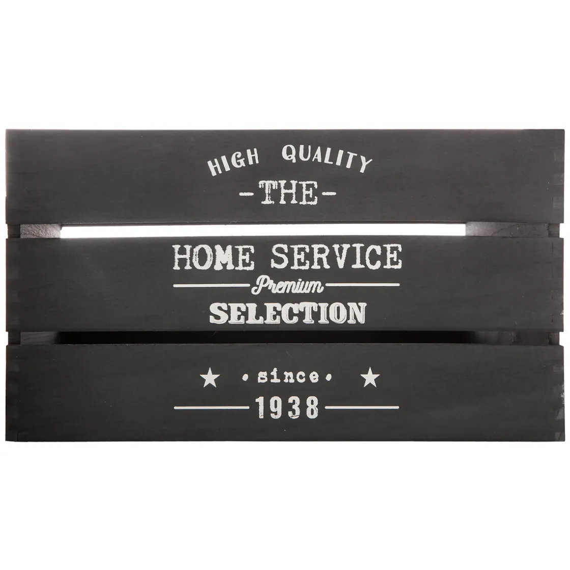 atmosphera Cestas Y Baúles|Estilo Industrial>Caja De Madera Factory Negra 25x15x12Cm