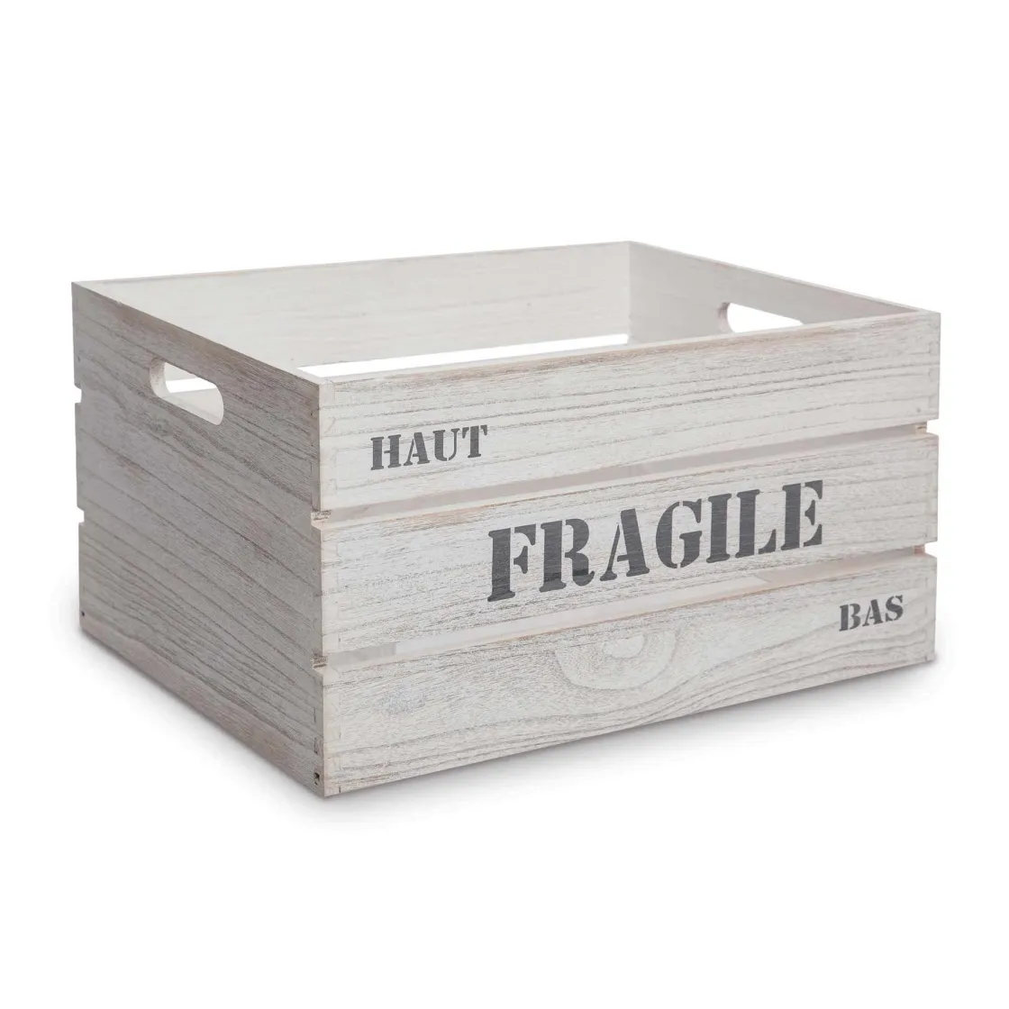 atmosphera Accesorios|Estilo Rústico>Caja De Madera 34x24x18Cm