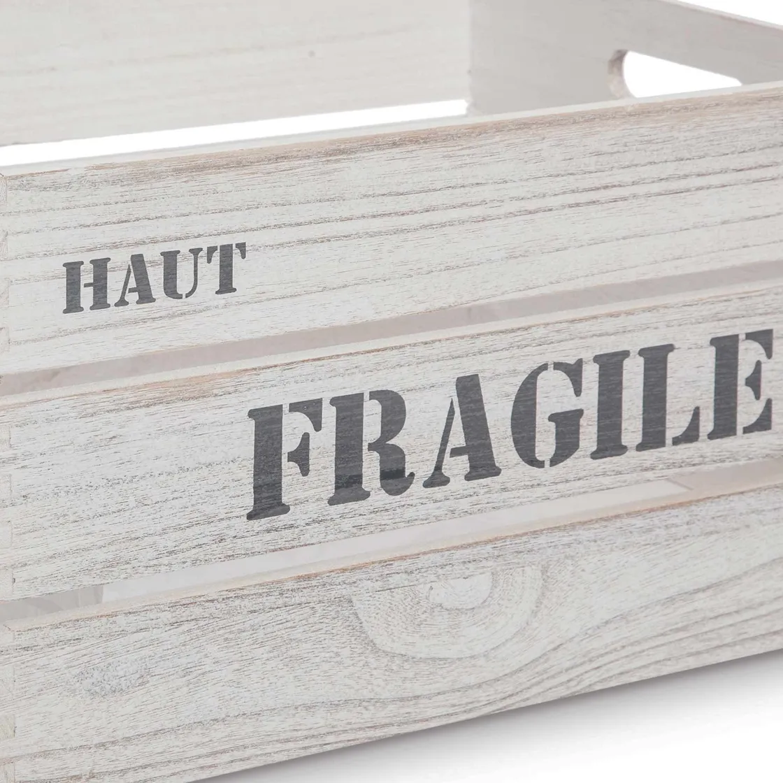 atmosphera Accesorios|Estilo Rústico>Caja De Madera 34x24x18Cm