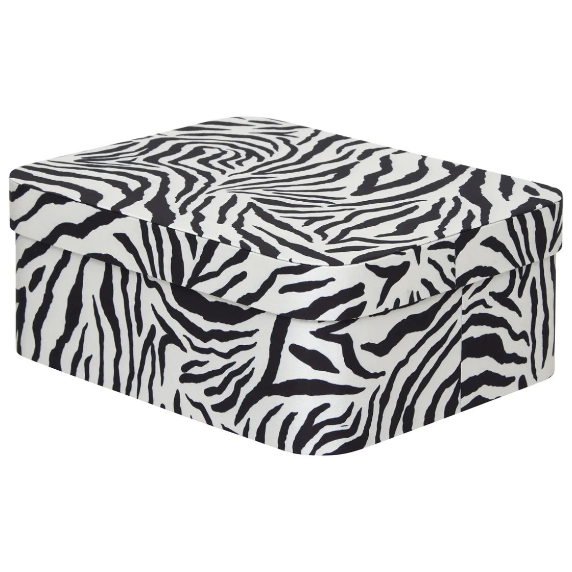 atmosphera Cestas Y Baúles>Caja decorativa cebra 26x35cm