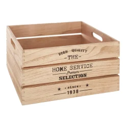 atmosphera Cestas Y Baúles|Estilo Rústico>Caja Madera Factory 37x27x20Cm