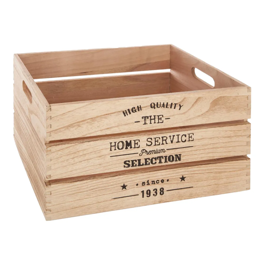 atmosphera Cestas Y Baúles|Estilo Rústico>Caja Madera Factory 37x27x20Cm