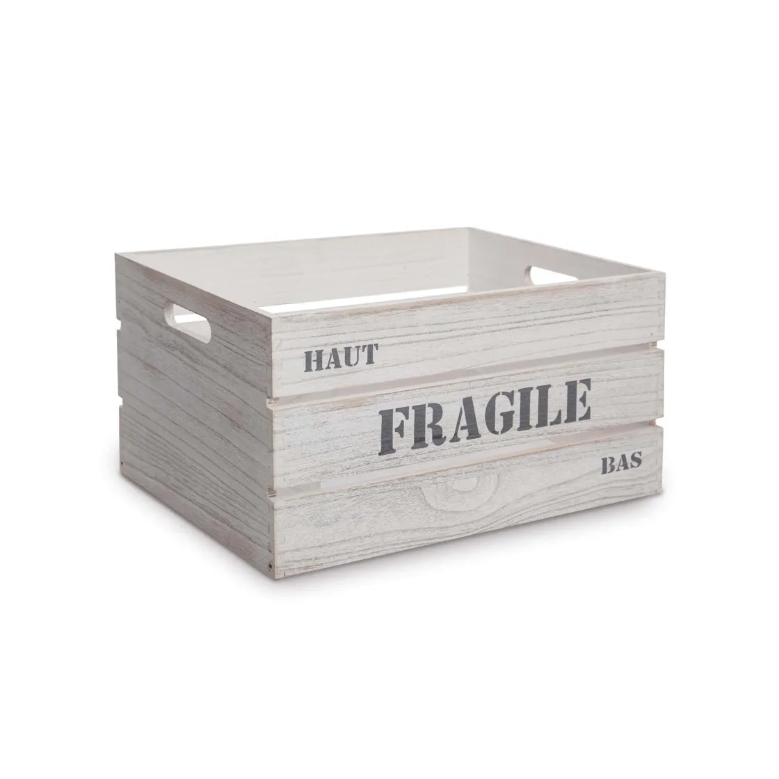 atmosphera Accesorios|Estilo Rústico>Caja Madera Fragile Tam. 1/6 25x15x12Cm