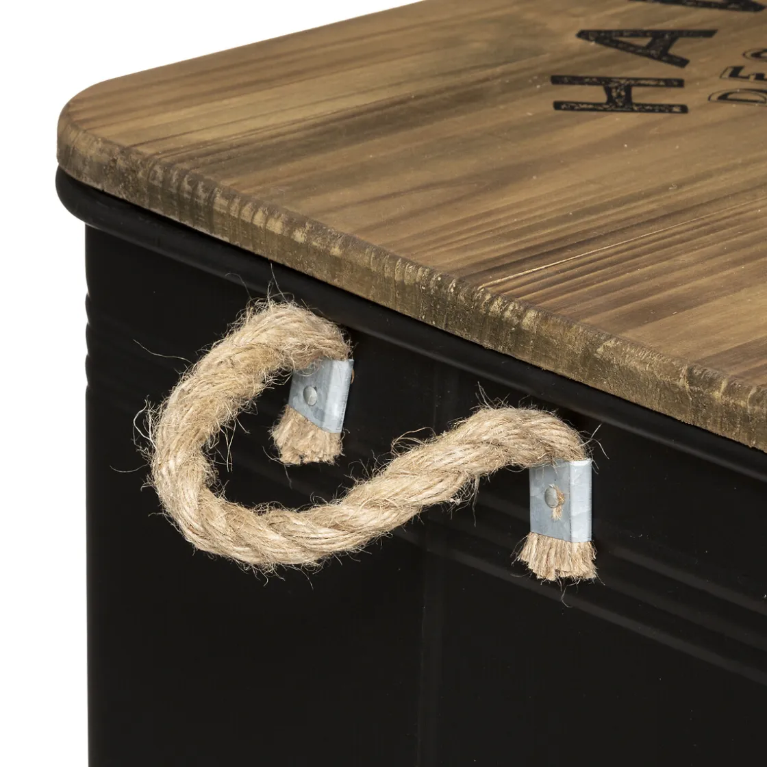 atmosphera Accesorios|Estilo Industrial>Caja Metálica Negra 60.1x37.8x33.1Cm