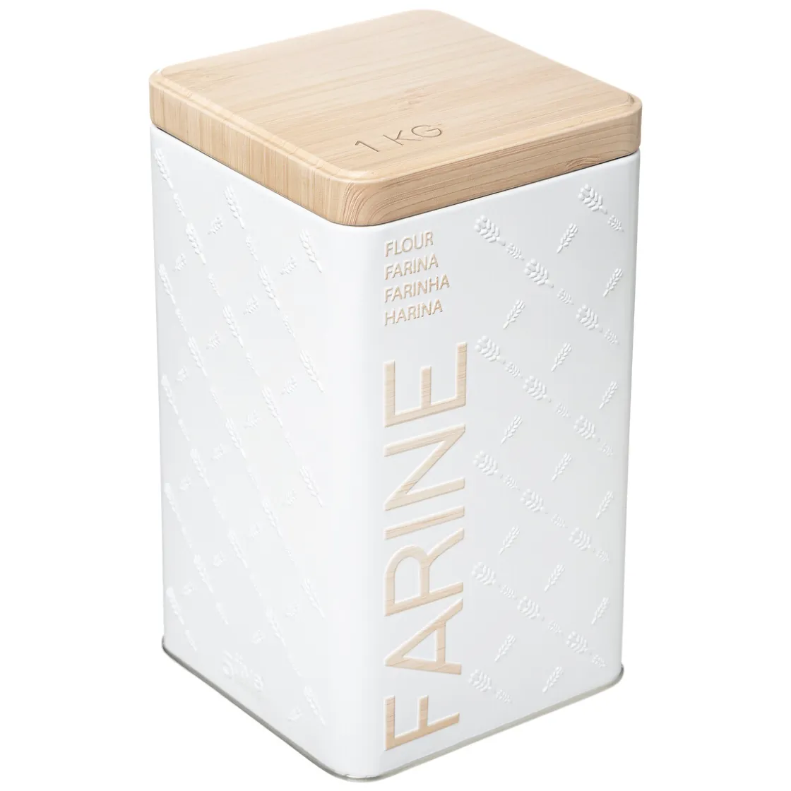 Cajas Y Frascos>Caja P/Harina Scandi Metálica 10x10x18Cm