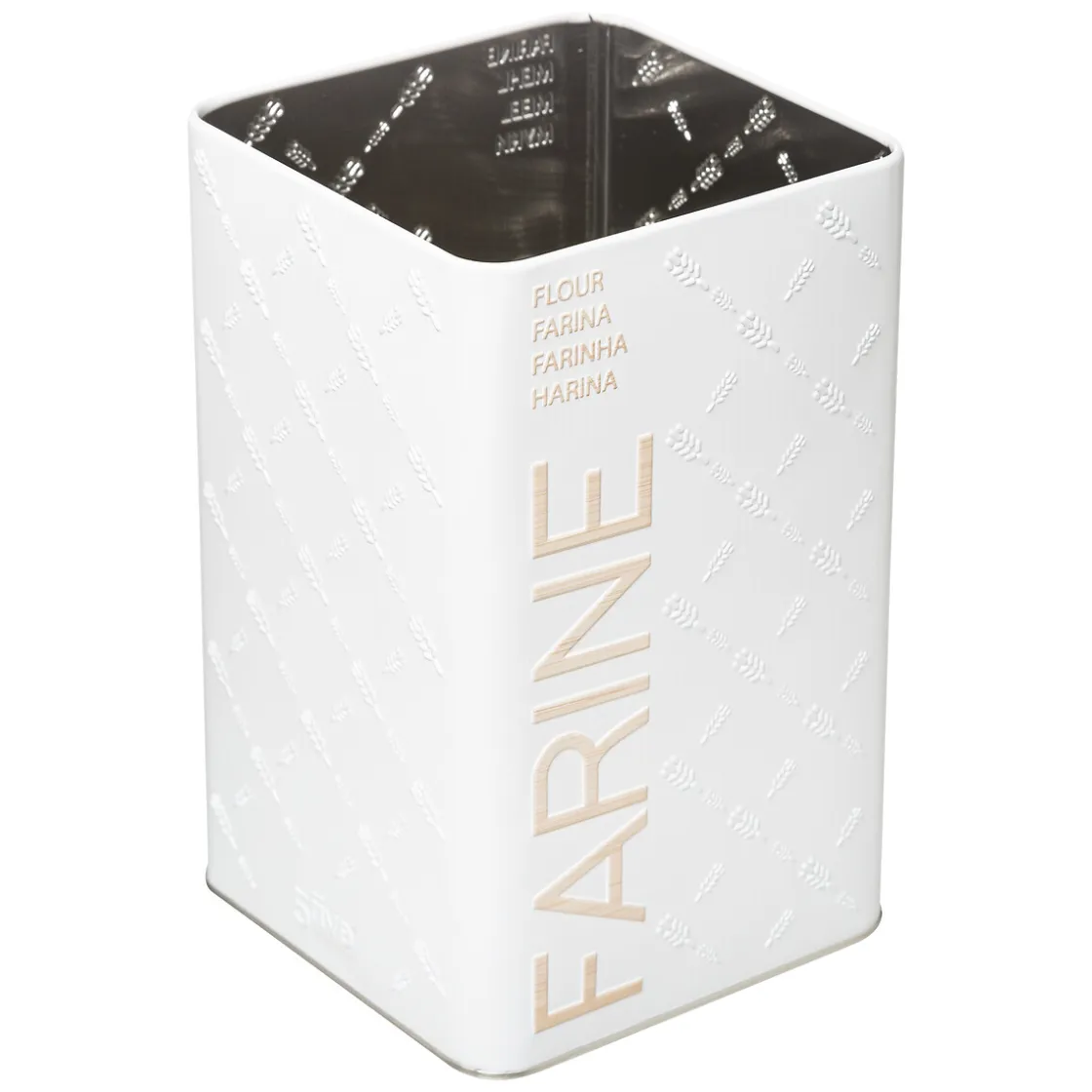 Cajas Y Frascos>Caja P/Harina Scandi Metálica 10x10x18Cm