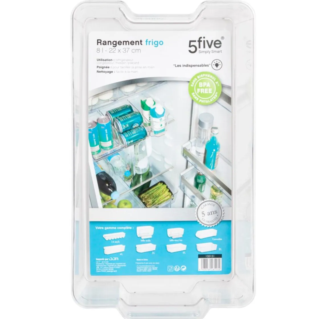 5five Cajas Y Frascos>Caja Plast. Almacenamiento 8L 9.5x22x37