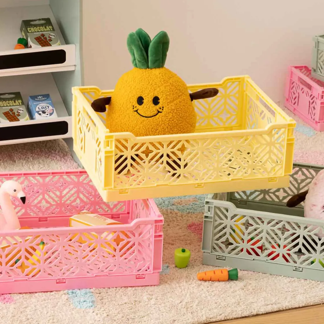 atmosphera4kids Almacenamiento>Caja plegable amarilla 15x30x40cm
