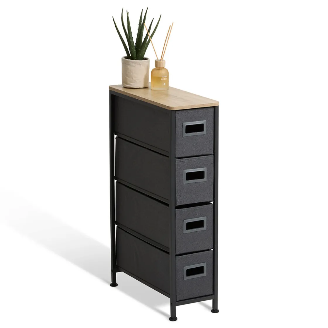 5five Armarios, Estantes Y Estanterías.>Cajonera TISSA gris oscuro 75cm