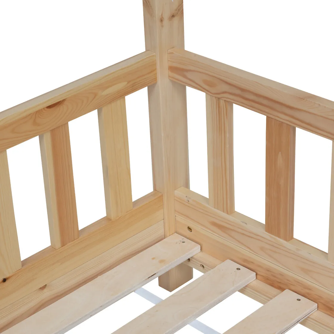 atmosphera4kids Mobiliario|Montessori>Cama MONTESSORI casa natural 90x190cm