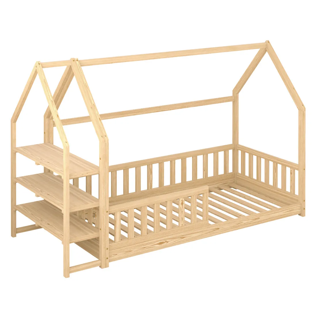 Mobiliario>Cama Montessori con estantes 90x190cm