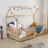 atmosphera4kids Montessori>Cama Montessori Natural Con 2 Cajones