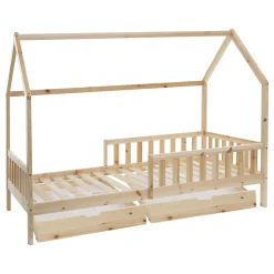 atmosphera4kids Montessori>Cama Montessori Natural Con 2 Cajones