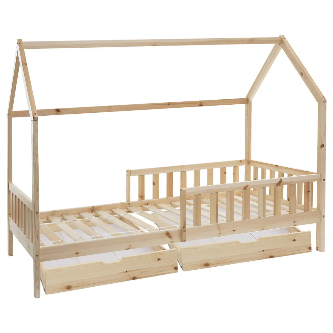 atmosphera4kids Montessori>Cama Montessori Natural Con 2 Cajones