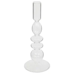 atmosphera Portavelas Y Candelabros|Estilo Contemporaneo>Candelabro Bulles Transparente 22cm