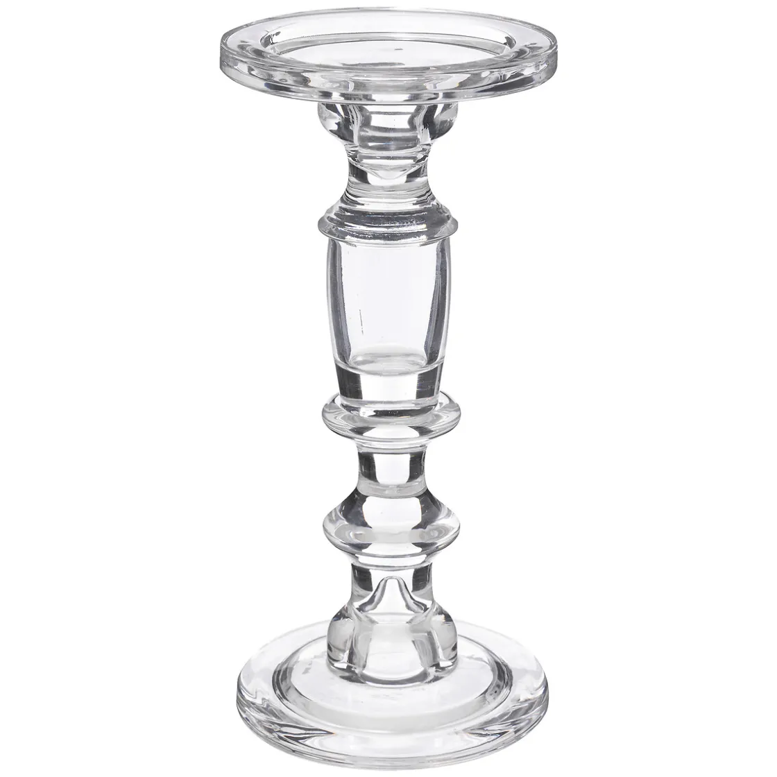atmosphera Portavelas Y Candelabros>Candelabro De Vidrio 11.4x24.5Cm