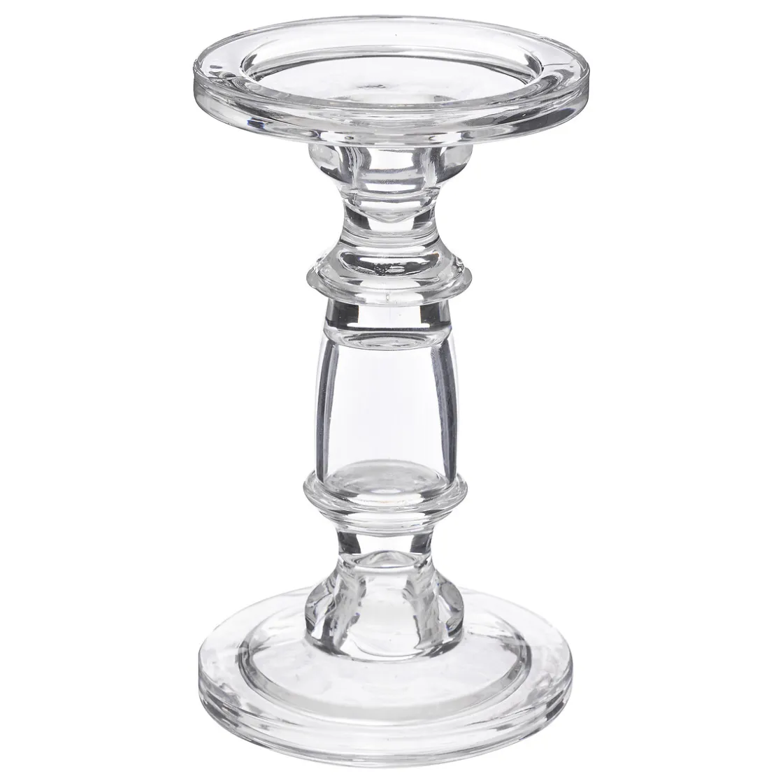 atmosphera Portavelas Y Candelabros>Candelabro De Vidrio 11.4x19Cm