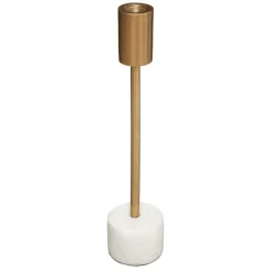 atmosphera Portavelas Y Candelabros|Estilo Contemporaneo>Candelabro Metal Dorado Base Mármol 27Cm