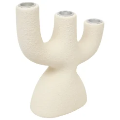 atmosphera Portavelas Y Candelabros>Candelabro WONJA blanco 20cm