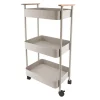 Carros De Soporte>Carrito auxiliar beige con 3 bandejas