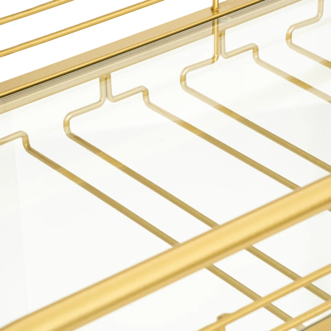 atmosphera Muebles Y Carros De Apoyo|Estilo Contemporaneo>Carrito auxiliar dorado de metal DOLCE RIVIERA