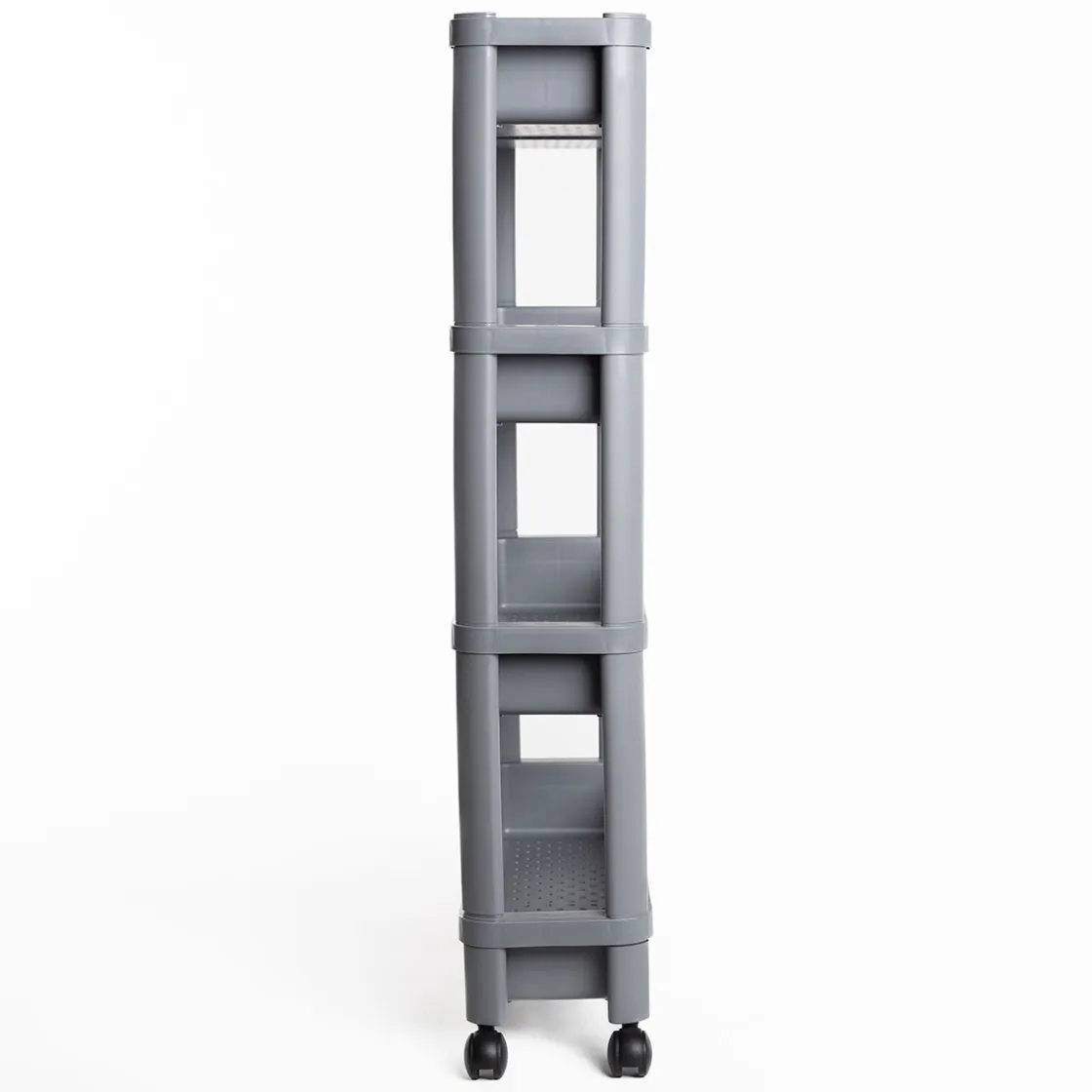 Carros De Soporte>Carrito auxiliar gris extensible con 4 cestos