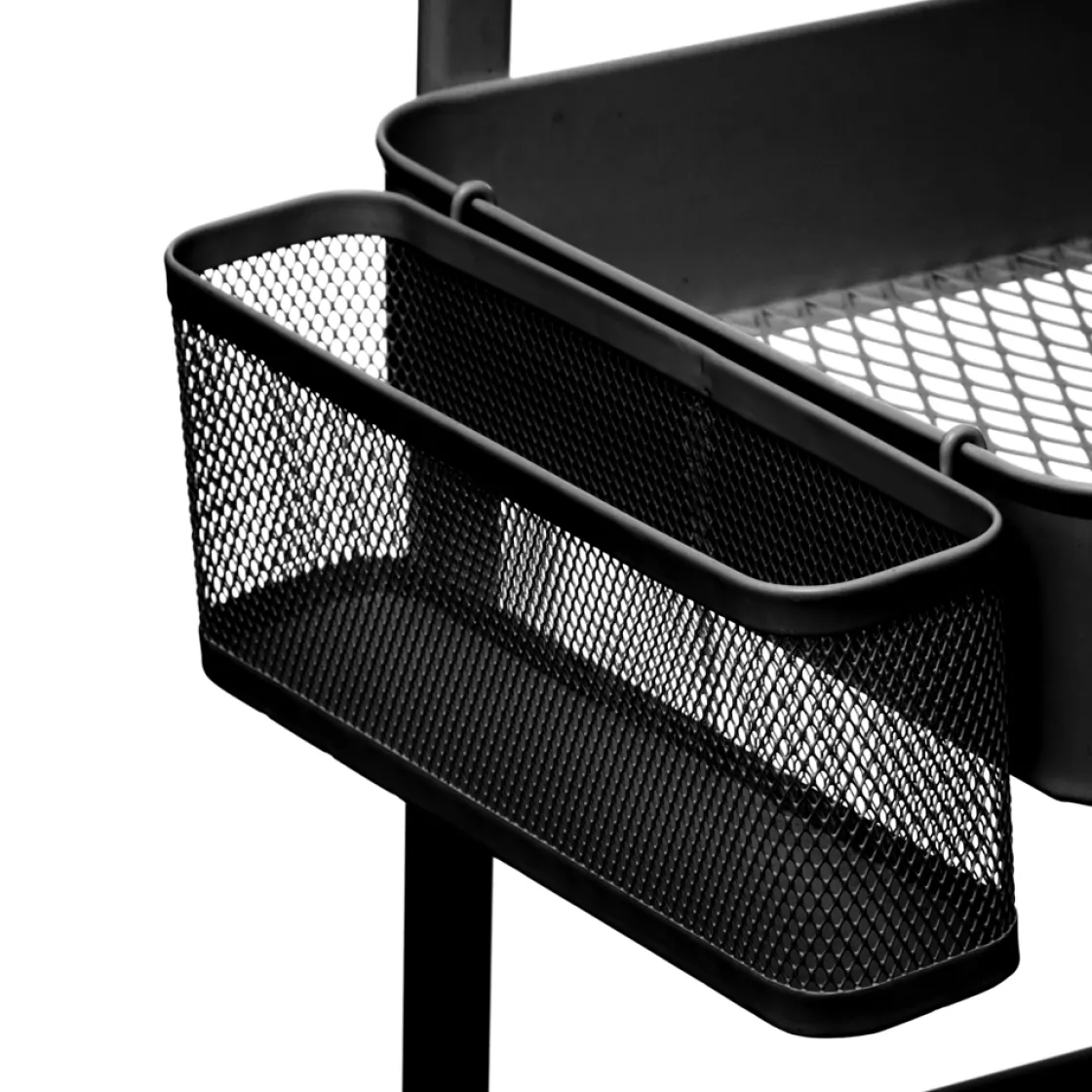 5five Carros De Soporte>Carrito Auxiliar Metálico Negro