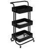 5five Carros De Soporte>Carrito cocina BLACK EDITION negro de metal