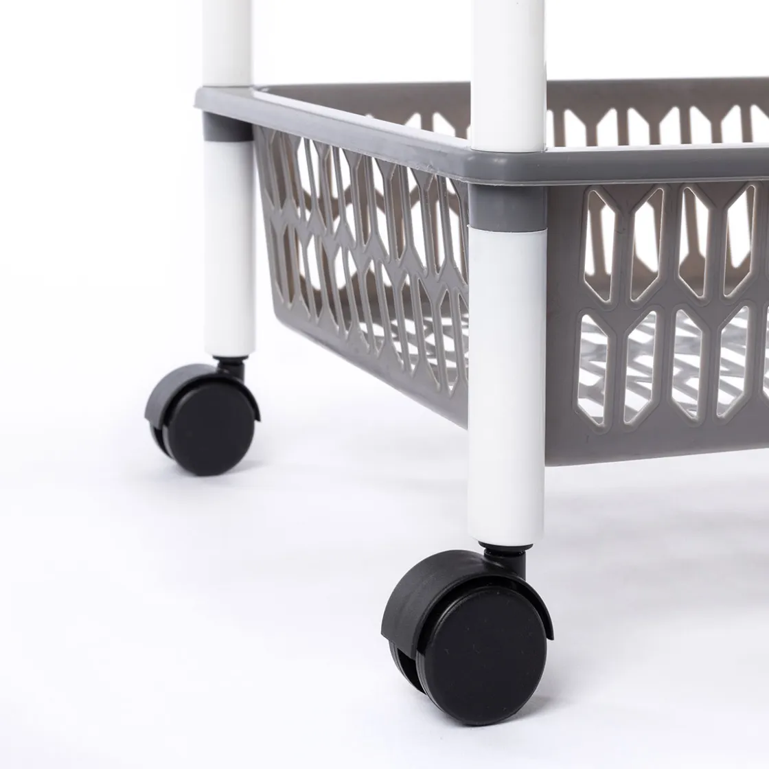 Carros De Soporte>Carrito con 3 cestas gris