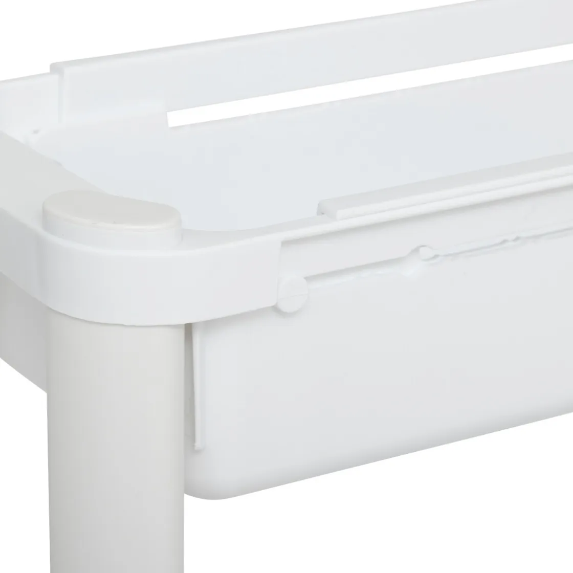 5five Carros De Soporte>Carrito De Cocina Blanco Extensible Con 4 Cestos